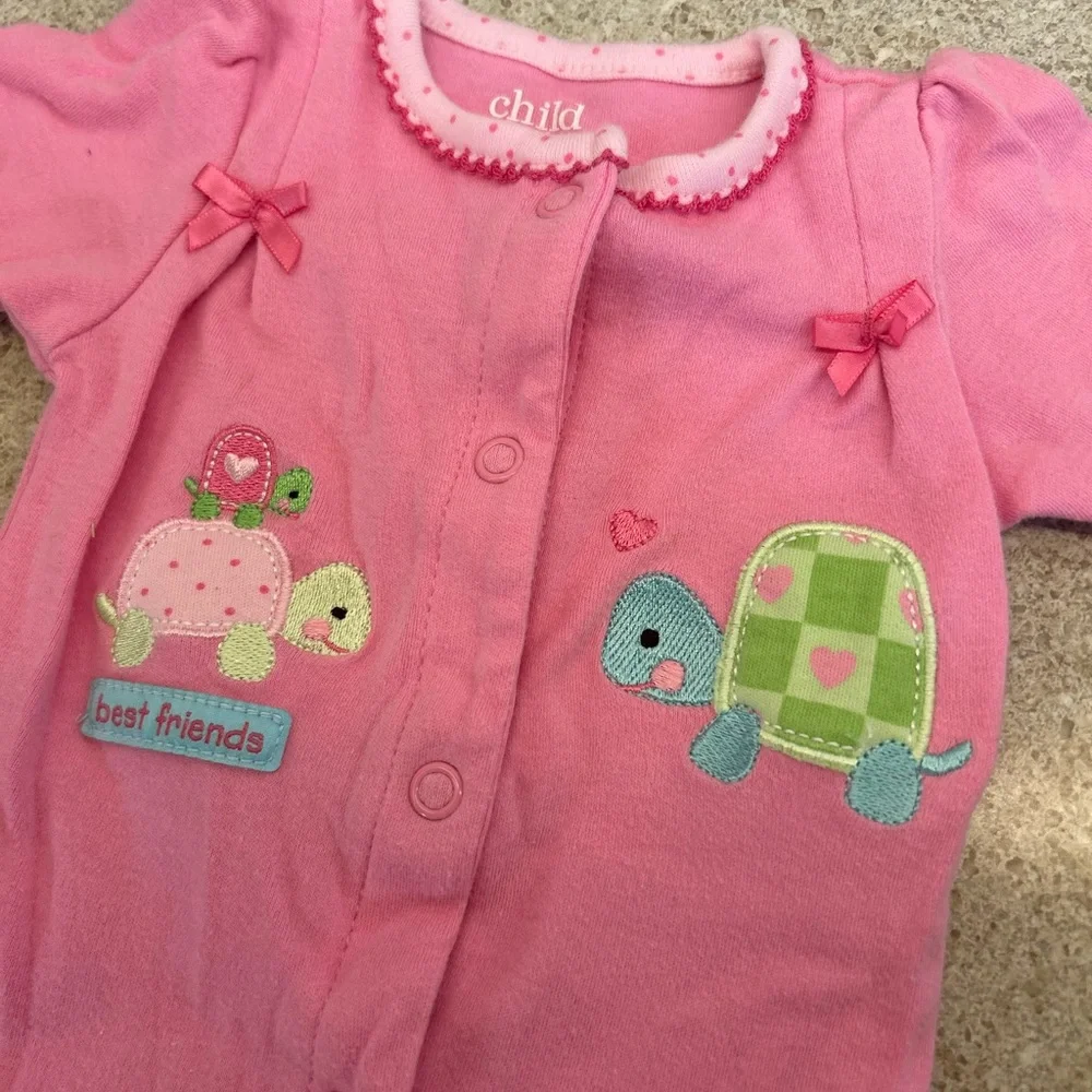 Carter’s Preemie Pink Turtle Best‎ Friends Footy Sleeper